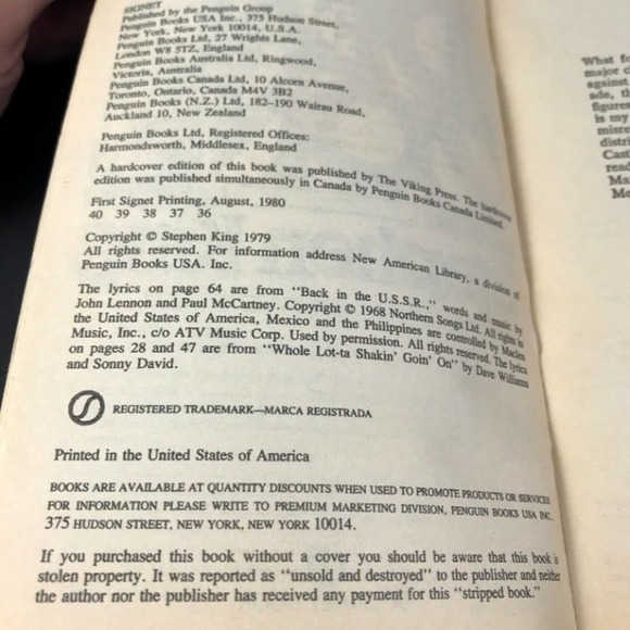 The Dead Zone by Stephen King (ISBN 0451155750) - Paperback - Picture 3 of 3